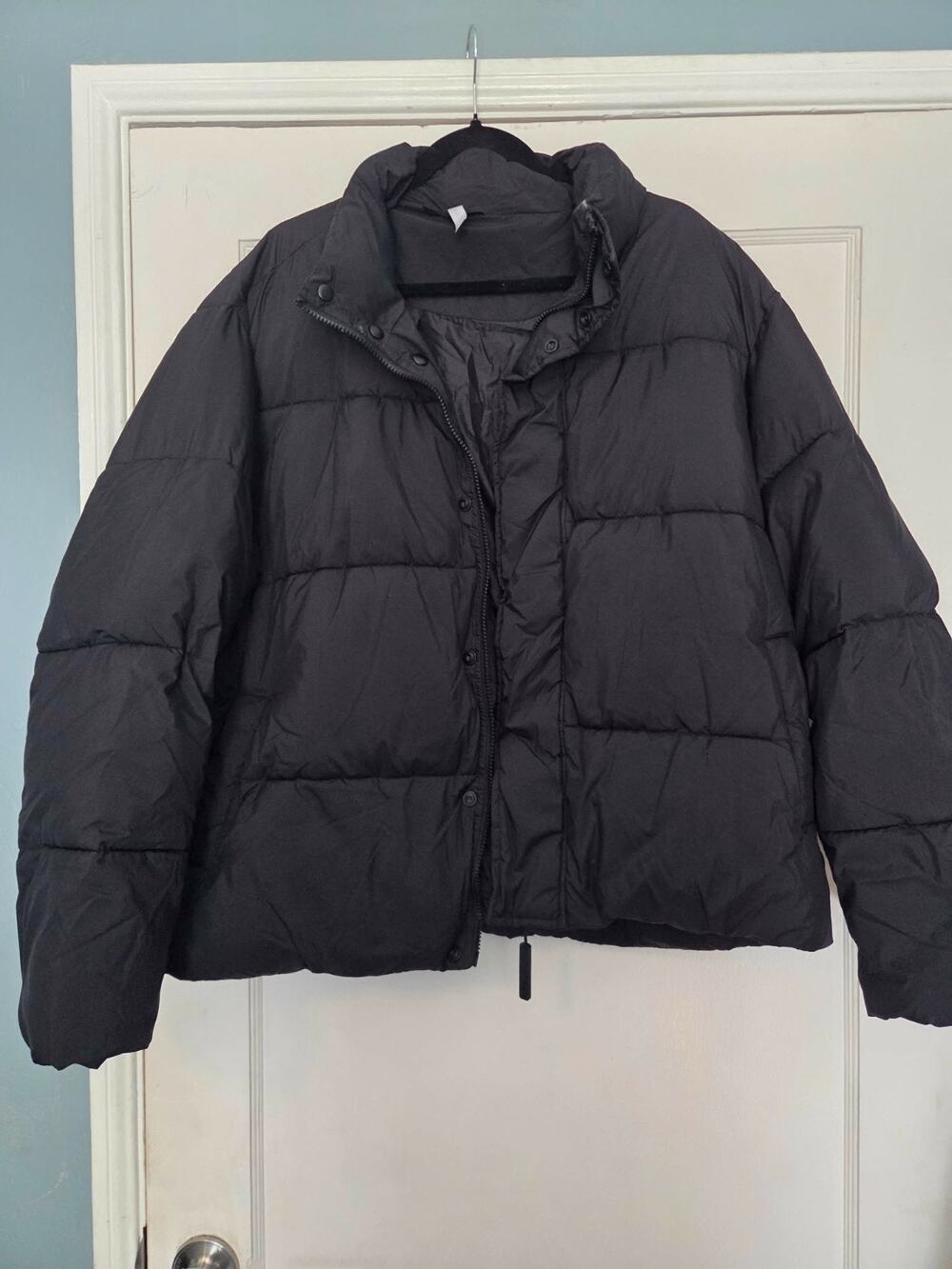 Fabletics Women’s XXL Black Puffer Jacket Full Zip Insulated Coat